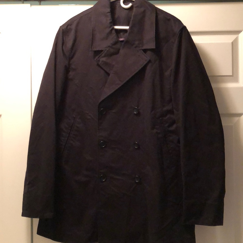 Perry Ellis black trench coat